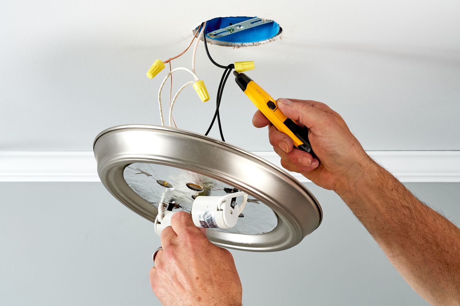 Light fixture installation replacement London - ceiling light fitted neatly