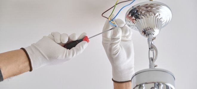 Ceiling light replacement London - flush ceiling light installed